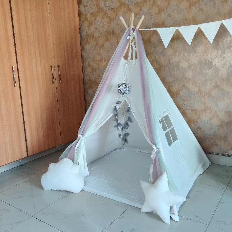 Off White Rainbow Teepee