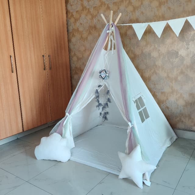 Off White Rainbow Teepee